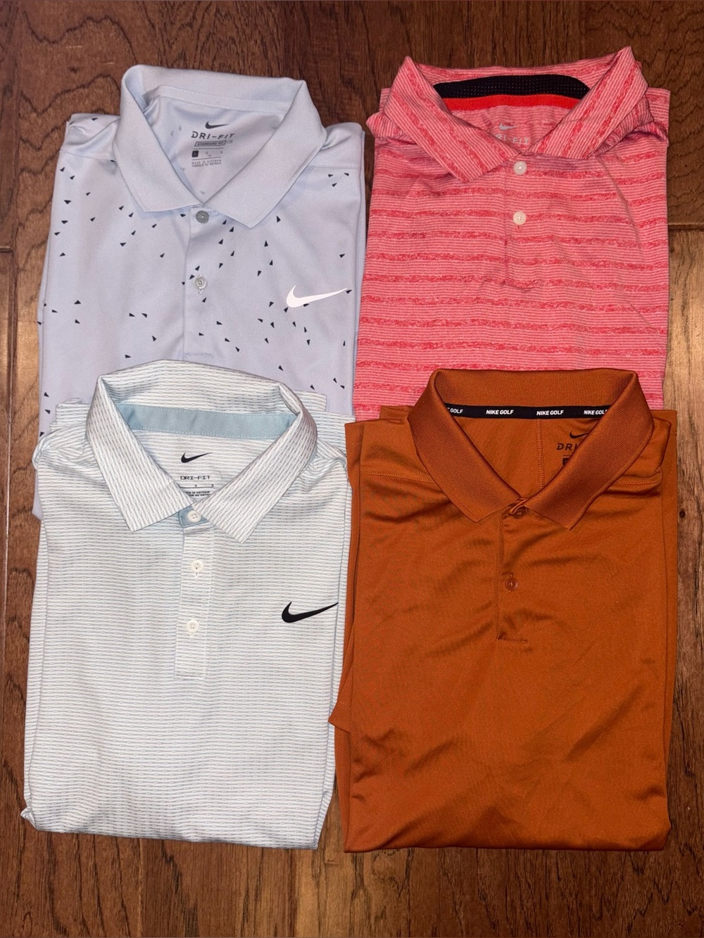 Lot of 4 Nike Dri-Fit Golf Polo’s Size Large